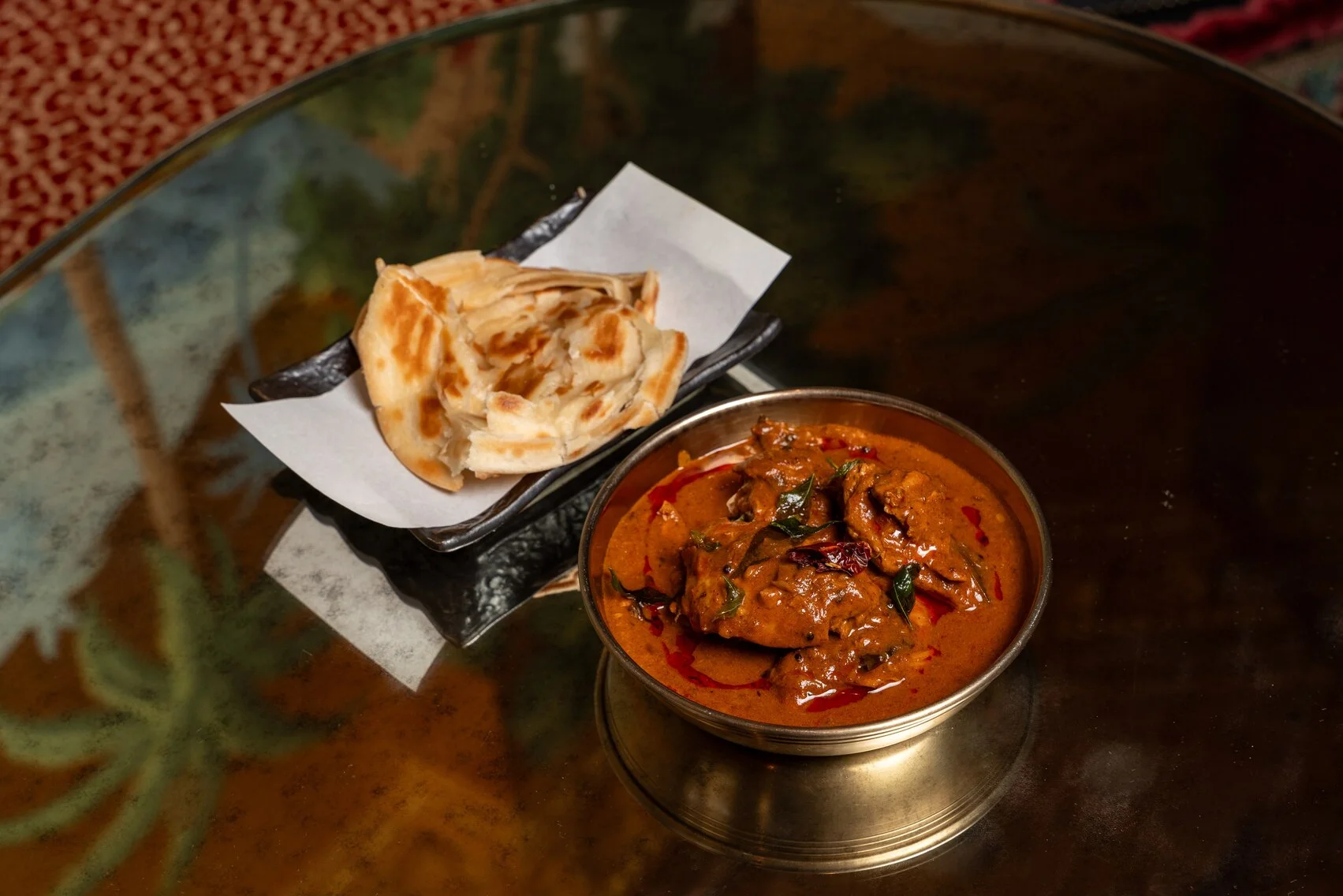 Chicken Chettinad Curry with Prata